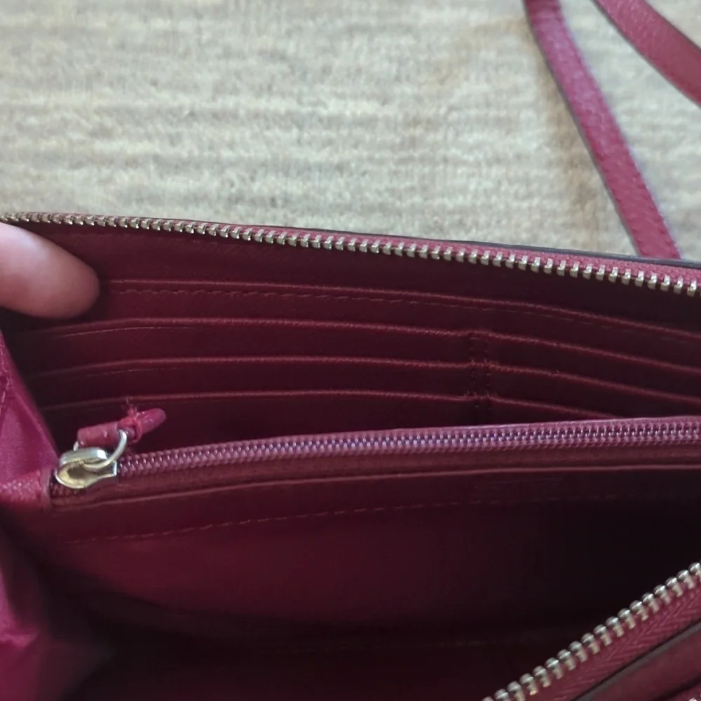 Coach Red Leather Wallet/Wristlet